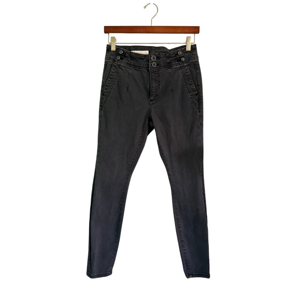 Anthropologie Pilcro High Rise Skinny Jeans Black Denim Size 25 Women’s